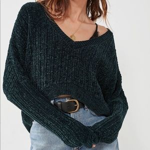 Urban outfitters high low chenille knit sweater